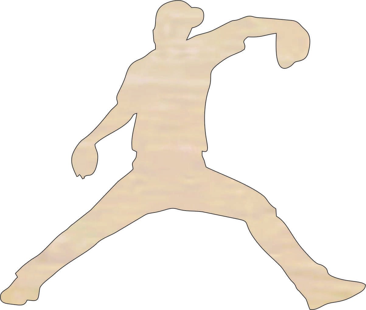 Baseball Wood Craft Shape - Laser Cut Baltic Birch Unfinished DIY Wood Art Supplies SPT636 - The Wood Shape Store