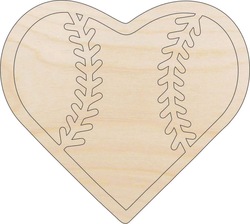 Sport Baseball Love - Laser Cut Out Unfinished Wood Craft Shape SPT640