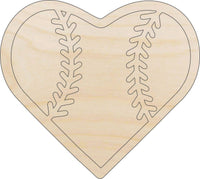 Baseball Wood Craft Shape - Laser Cut Baltic Birch Unfinished DIY Wood Art Supplies SPT640 - The Wood Shape Store