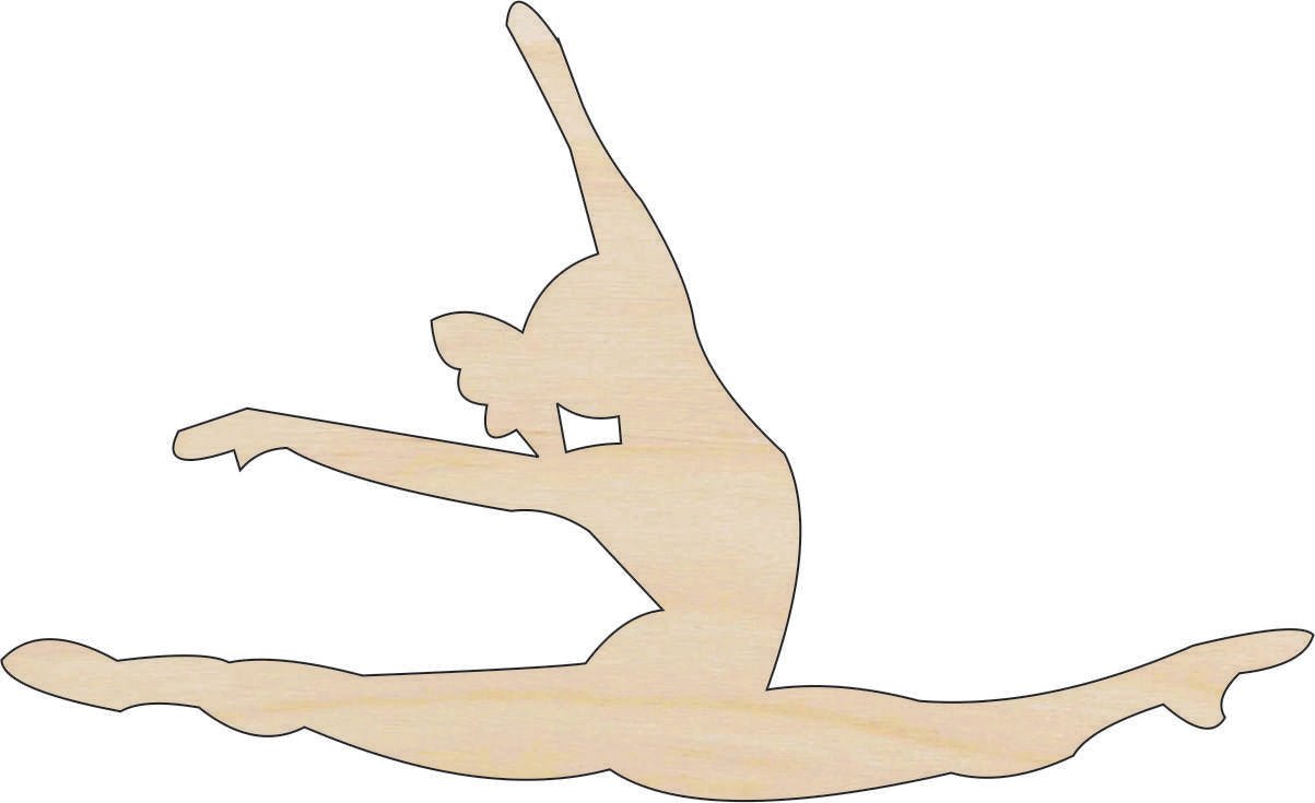 Dancer Wood Craft Shape - Laser Cut Baltic Birch Unfinished DIY Wood Art Supplies SPT649 - The Wood Shape Store