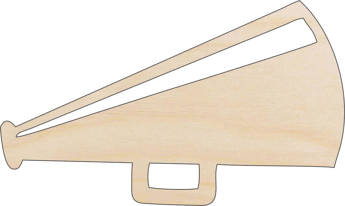 Megaphone Wood Craft Shape - Laser Cut Baltic Birch Unfinished DIY Wood Art Supplies SPT653 - The Wood Shape Store