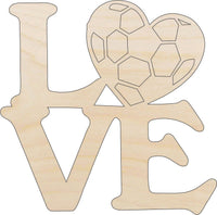 Soccer Word Wood Craft Shape - Laser Cut Baltic Birch Unfinished DIY Wood Art Supplies SPT657 - The Wood Shape Store