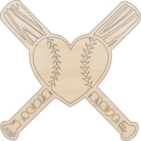 Baseball Bat Wood Craft Shape – Laser Cut Baltic Birch Unfinished DIY Wood Art Supplies SPT658 - The Wood Shape Store