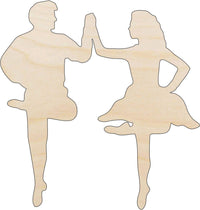 Dancing Wood Craft Shape - Laser Cut Baltic Birch Unfinished DIY Wood Art Supplies SPT659 - The Wood Shape Store