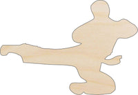 Karate Wood Craft Shape - Laser Cut Baltic Birch Unfinished DIY Wood Art Supplies SPT660 - The Wood Shape Store