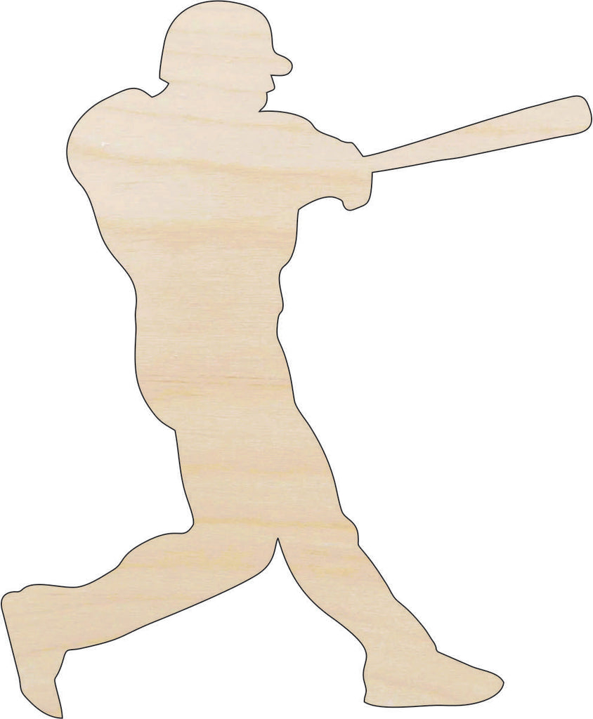 Sport Baseball Player - Laser Cut Out Unfinished Wood Craft Shape SPT662