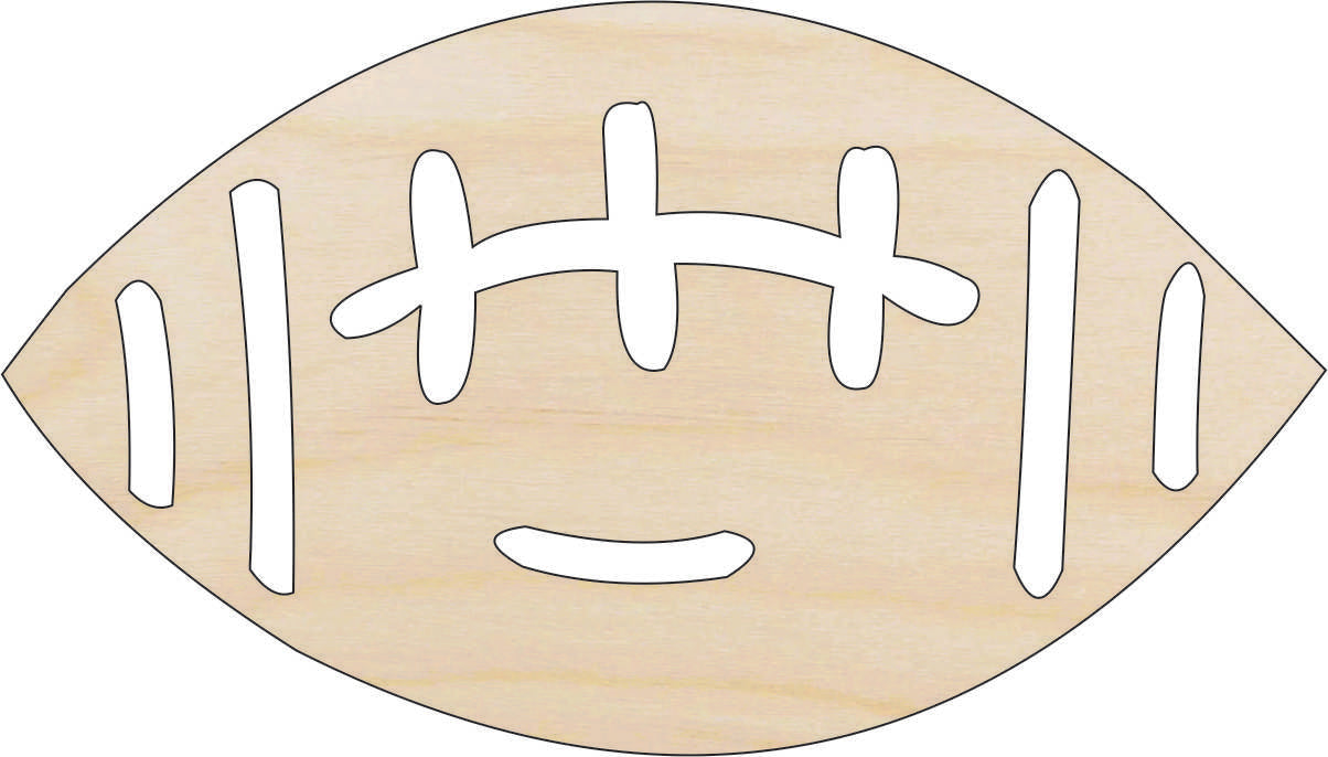Sport Football - Laser Cut Out Unfinished Wood Craft Shape SPT670 Sport Football - Laser Cut Out Unfinished Wood Craft Shape SPT670
