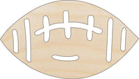 Football Wood Craft Shape - Laser Cut Baltic Birch Unfinished DIY Wood Art Supplies SPT670 - The Wood Shape Store
