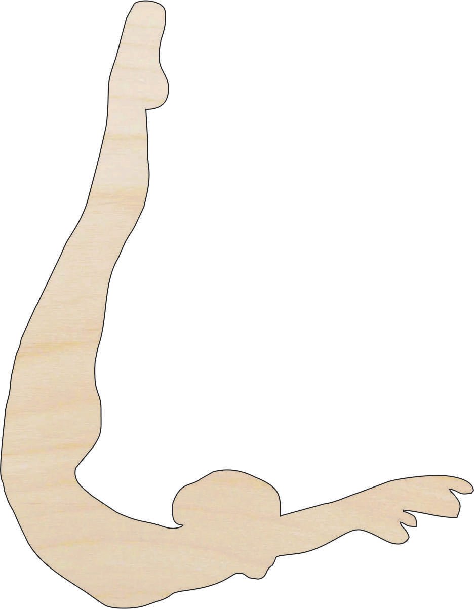 Diver Wood Craft Shape - Laser Cut Baltic Birch Unfinished DIY Wood Art Supplies SPT680 - The Wood Shape Store