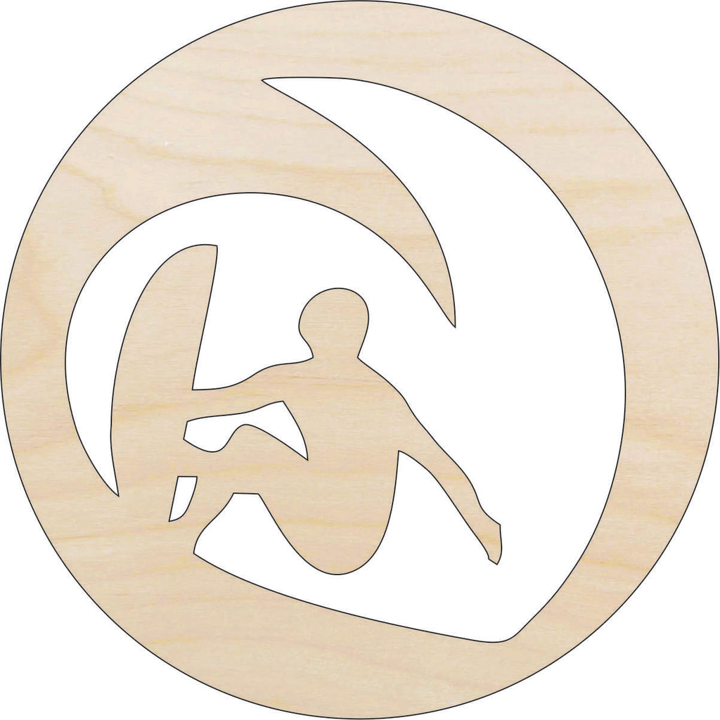 Sport Surfing - Laser Cut Out Unfinished Wood Craft Shape SPT684