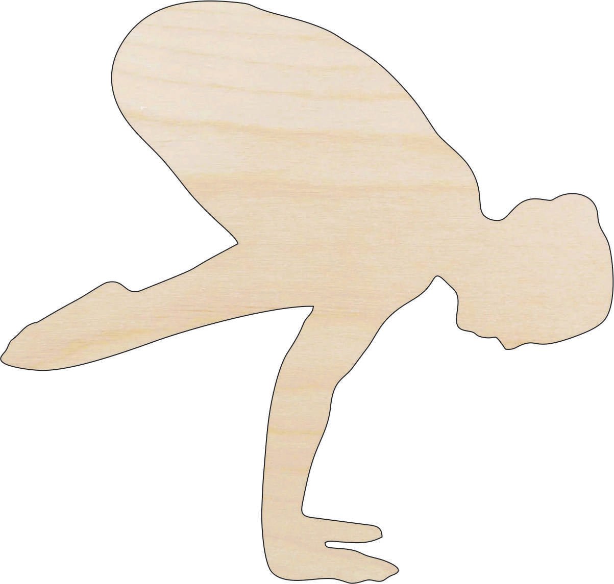 Yoga Wood Craft Shape - Laser Cut Baltic Birch Unfinished DIY Wood Art Supplies SPT685 - The Wood Shape Store
