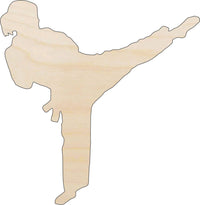 Karate Wood Craft Shape - Laser Cut Baltic Birch Unfinished DIY Wood Art Supplies SPT73 - The Wood Shape Store