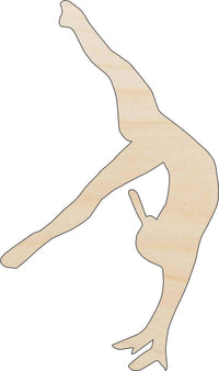 Gymnast Wood Craft Shape - Laser Cut Baltic Birch Unfinished DIY Wood Art Supplies SPT89 - The Wood Shape Store