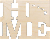 Hawaii Wood Craft Shape - Laser Cut Baltic Birch Unfinished DIY Wood Art Supplies STAT10 - The Wood Shape Store