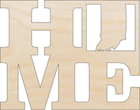 Indiana Wood Craft Shape - Laser Cut Baltic Birch Unfinished DIY Wood Art Supplies STAT12 - The Wood Shape Store
