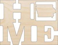 Iowa Wood Craft Shape - Laser Cut Baltic Birch Unfinished DIY Wood Art Supplies STAT13 - The Wood Shape Store