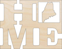 Maine Wood Craft Shape - Laser Cut Baltic Birch Unfinished DIY Wood Art Supplies STAT17 - The Wood Shape Store