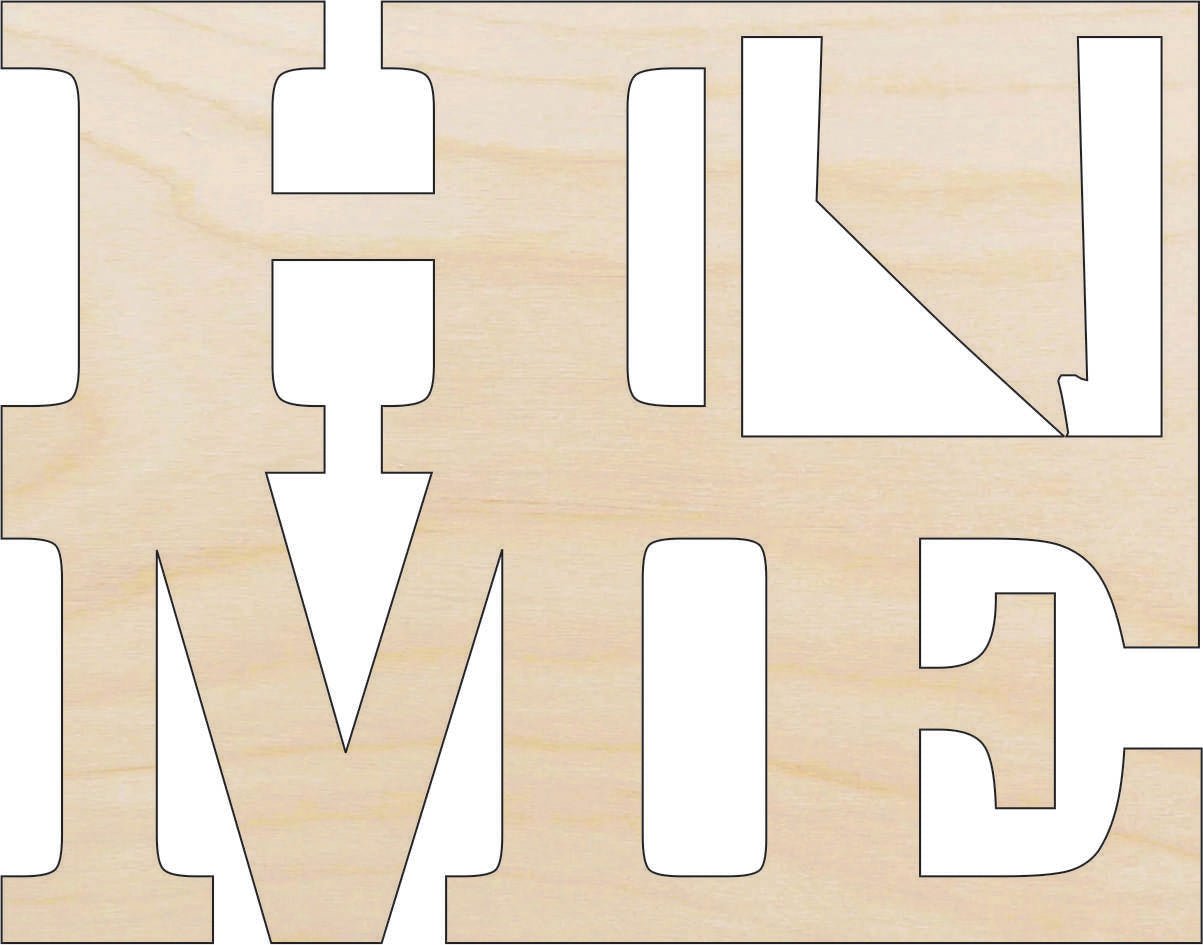 Nevada Wood Craft Shape - Laser Cut Baltic Birch Unfinished DIY Wood Art Supplies STAT22 - The Wood Shape Store