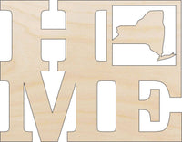 New York Wood Craft Shape - Laser Cut Baltic Birch Unfinished DIY Wood Art Supplies STAT24 - The Wood Shape Store