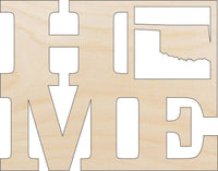 Oklahoma Wood Craft Shape - Laser Cut Baltic Birch Unfinished DIY Wood Art Supplies STAT27 - The Wood Shape Store