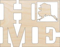 Alaska Wood Craft Shape - Laser Cut Out & Unfinished DIY Wood Art Supplies Supply STAT2 - The Wood Shape Store