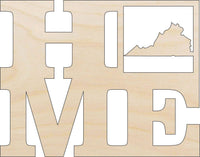 Virginia Wood Craft Shape - Laser Cut Baltic Birch Unfinished DIY Wood Art Supplies STAT32 - The Wood Shape Store