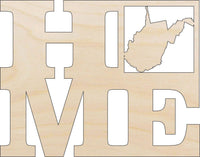 West Virginia Wood Craft Shape – Laser Cut Baltic Birch Unfinished Art Supplies STAT34 - The Wood Shape Store
