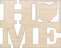 Ohio Wood Craft Shape - Laser Cut Baltic Birch Unfinished DIY Wood Art Supplies STAT37 - The Wood Shape Store