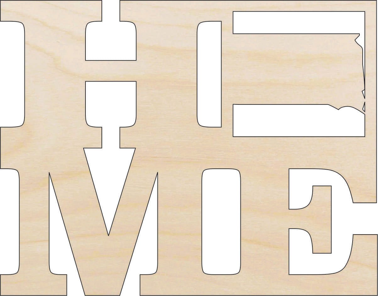 South Dakota Wood Craft Shape – Laser Cut Baltic Birch Unfinished DIY Wood Art Supplies STAT44 - The Wood Shape Store