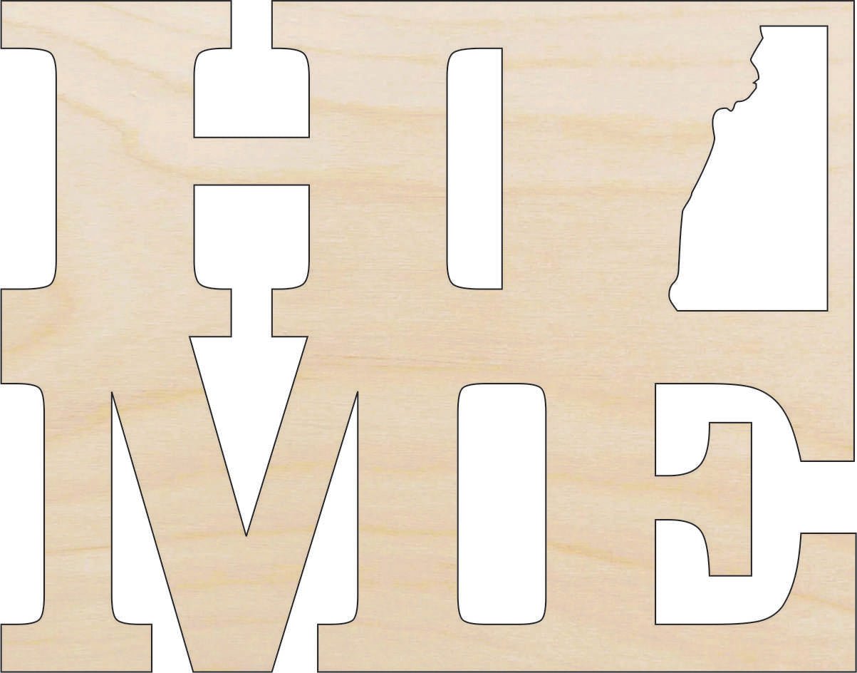 Vermont Wood Craft Shape - Laser Cut Baltic Birch Unfinished DIY Wood Art Supplies STAT47 - The Wood Shape Store