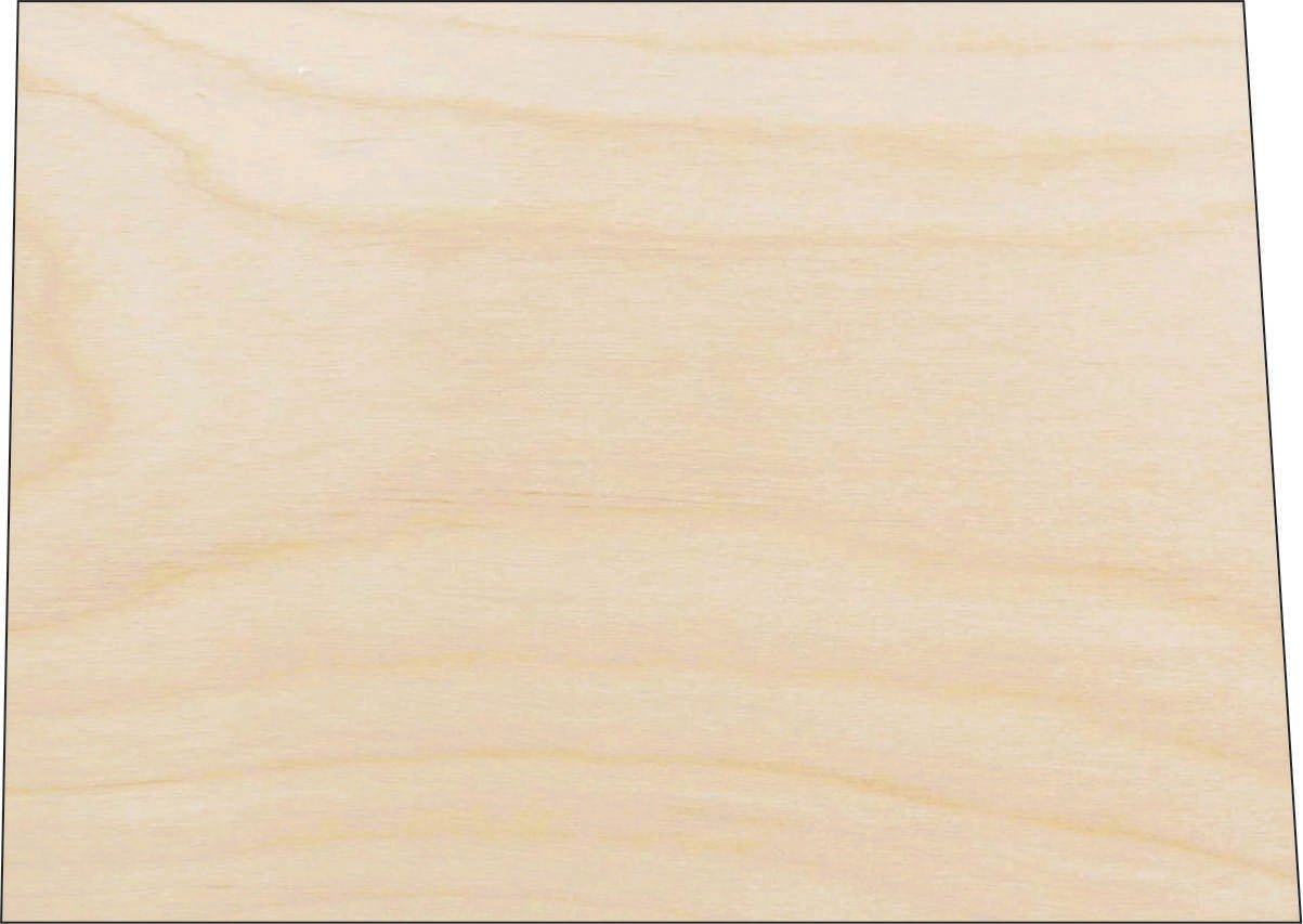 Wyoming Wood Craft Shape - Laser Cut Baltic Birch Unfinished DIY Wood Art Supplies STAT48 - The Wood Shape Store