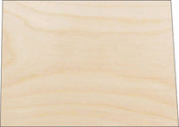 Wyoming Wood Craft Shape - Laser Cut Baltic Birch Unfinished DIY Wood Art Supplies STAT48 - The Wood Shape Store