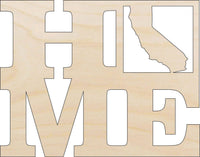 California Wood Craft Shape – Laser Cut Baltic Birch Unfinished DIY Wood Art Supplies STAT4 - The Wood Shape Store
