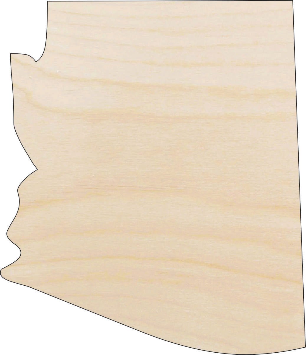 Arizona Wood Craft Shape - Laser Cut Baltic Birch Unfinished DIY Wood Art Supplies STAT51 - The Wood Shape Store