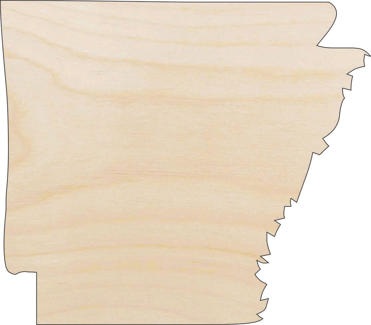 Arkansas Wood Craft Shape - Laser Cut Baltic Birch Unfinished DIY Wood Art Supplies STAT52 - The Wood Shape Store