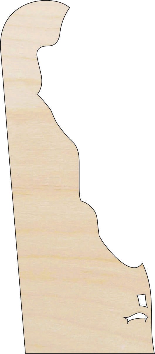 Delaware Wood Craft Shape - Laser Cut Baltic Birch Unfinished DIY Wood Art Supplies STAT56 - The Wood Shape Store