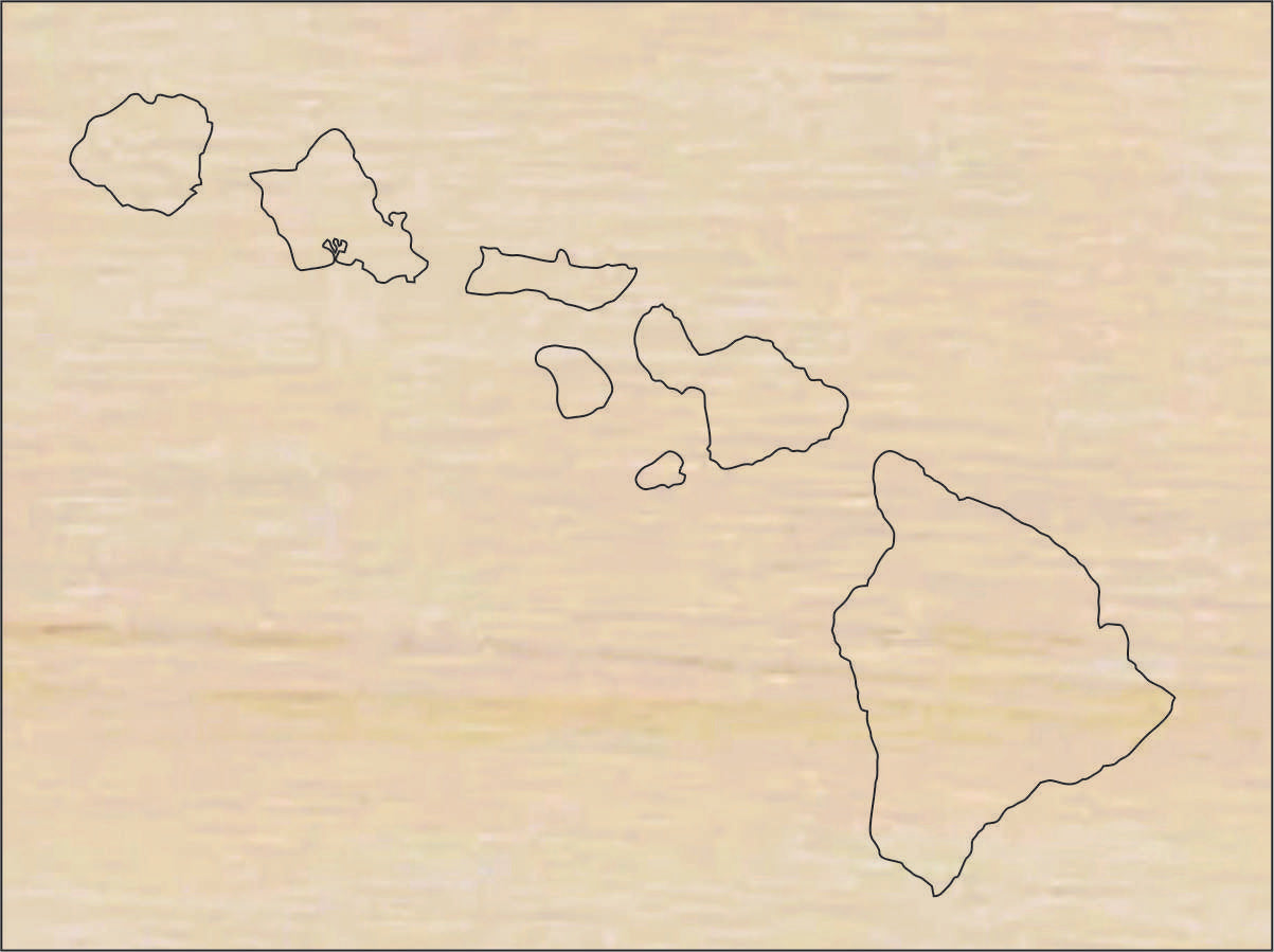 State Hawaii - Laser Cut Out Unfinished Wood Craft Shape STAT59 State Hawaii - Laser Cut Out Unfinished Wood Craft Shape STAT59