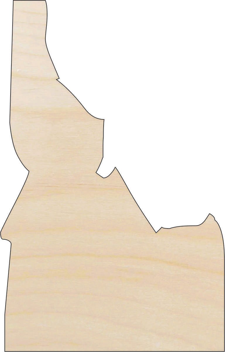 Idaho Wood Craft Shape - Laser Cut Baltic Birch Unfinished DIY Wood Art Supplies STAT60 - The Wood Shape Store