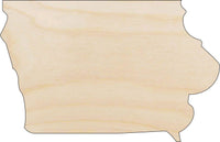 Iowa Wood Craft Shape - Laser Cut Baltic Birch Unfinished DIY Wood Art Supplies STAT63 - The Wood Shape Store