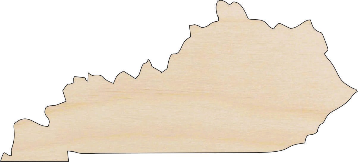 Kentucky Wood Craft Shape - Laser Cut Baltic Birch Unfinished DIY Wood Art Supplies STAT65 - The Wood Shape Store