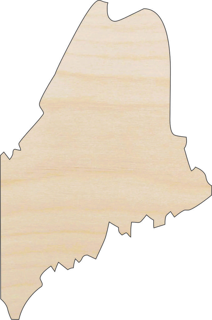 State Maine - Laser Cut Out Unfinished Wood Craft Shape STAT67