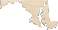 Maryland Wood Craft Shape - Laser Cut Baltic Birch Unfinished DIY Wood Art Supplies STAT68 - The Wood Shape Store