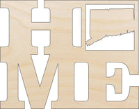 Connecticut Home - Wood Craft Shape – Laser Cut Baltic Birch Unfinished DIY Art Supplies STAT6 - The Wood Shape Store
