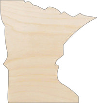 Minnesota Wood Craft Shape - Laser Cut Baltic Birch Unfinished DIY Wood Art Supplies STAT71 - The Wood Shape Store