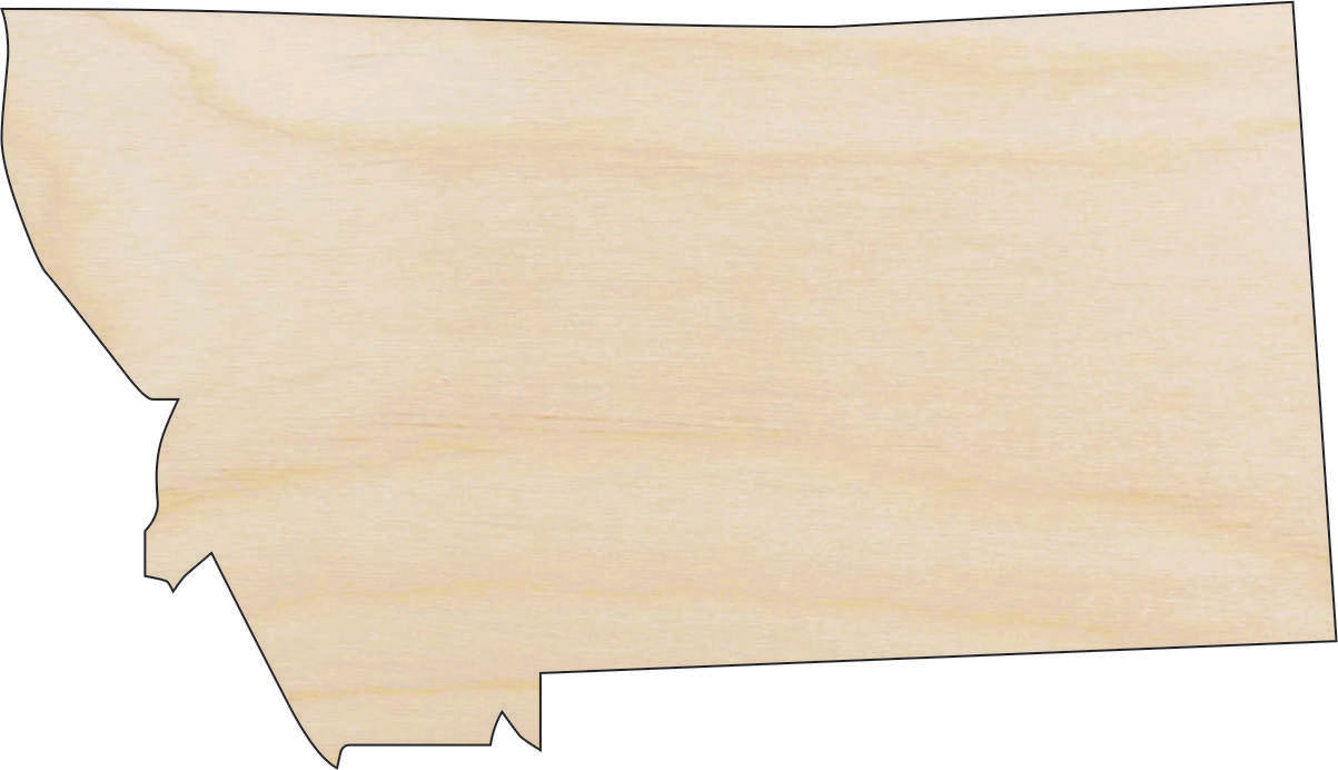 State Montana - Laser Cut Out Unfinished Wood Craft Shape STAT74 State Montana - Laser Cut Out Unfinished Wood Craft Shape STAT74