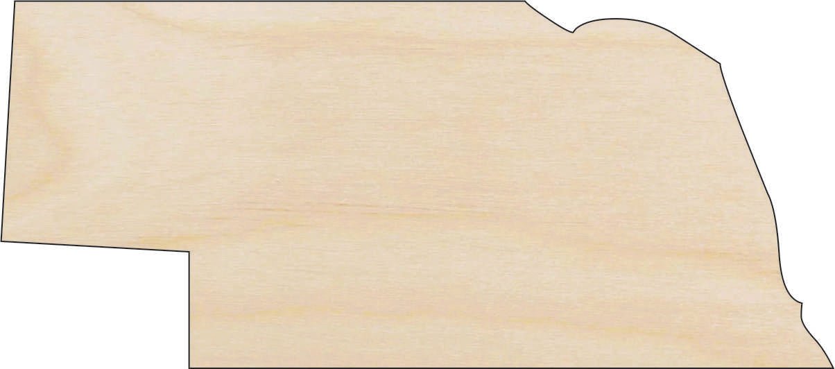 Nebraska Wood Craft Shape - Laser Cut Baltic Birch Unfinished DIY Wood Art Supplies STAT75 - The Wood Shape Store