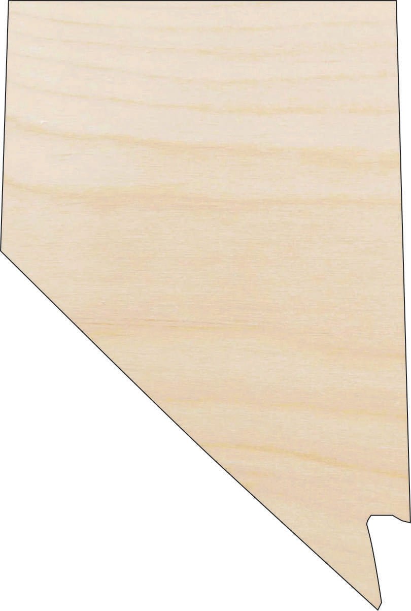 Nevada Wood Craft Shape - Laser Cut Baltic Birch Unfinished DIY Wood Art Supplies STAT76 - The Wood Shape Store