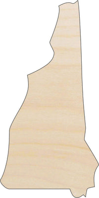 New Hampshire Wood Craft Shape - Laser Cut Baltic Birch Unfinished Art Supplies STAT77 - The Wood Shape Store