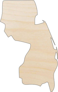 New Jersey Wood Craft Shape - Laser Cut Baltic Birch Unfinished DIY Wood Art Supplies STAT78 - The Wood Shape Store