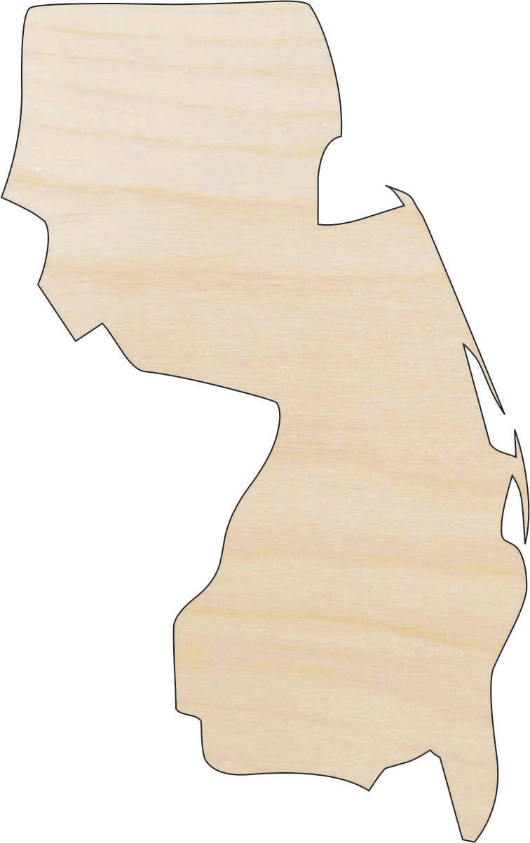 State New Jersey - Laser Cut Out Unfinished Wood Craft Shape STAT78 State New Jersey - Laser Cut Out Unfinished Wood Craft Shape STAT78